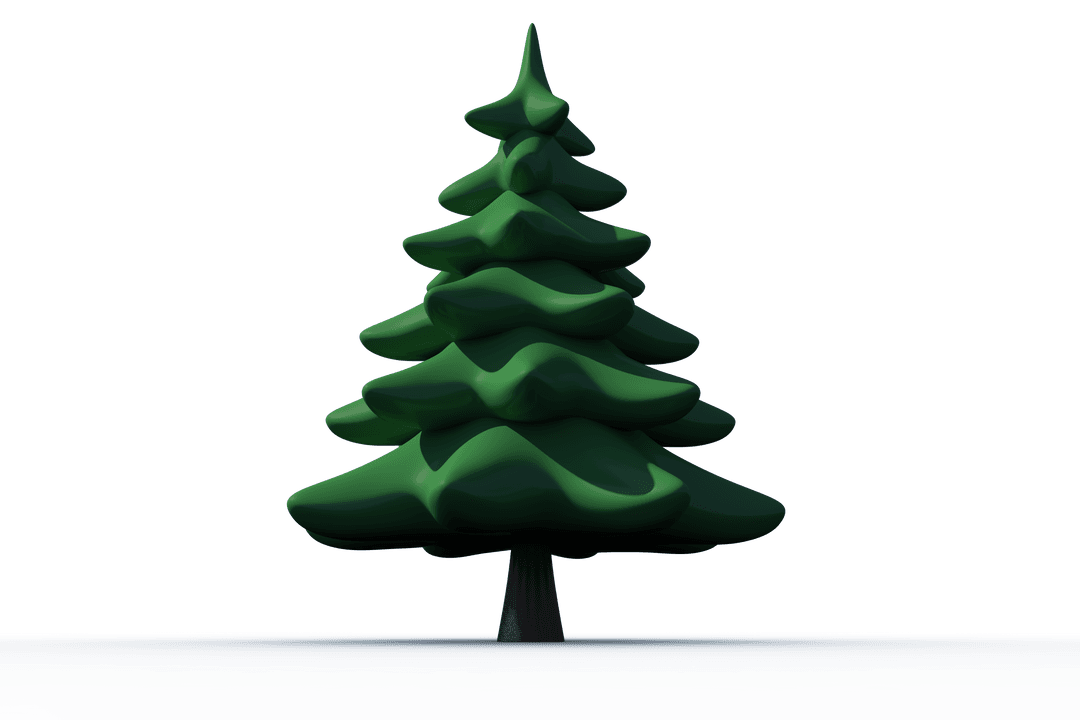 Christmas Tree Illustration on Transparent Background Vector