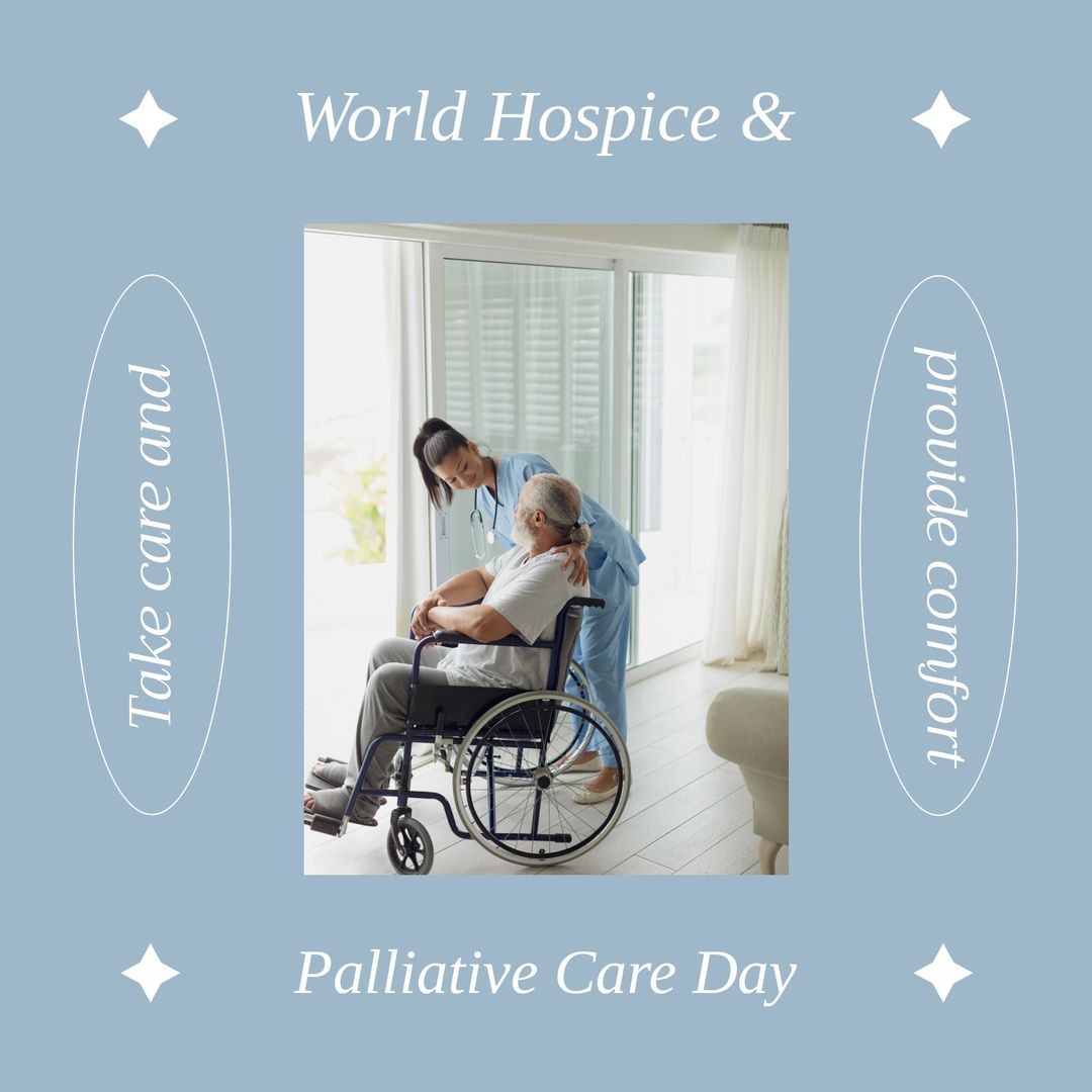 Compassionate Nurse Assisting Elderly Man in Wheelchair