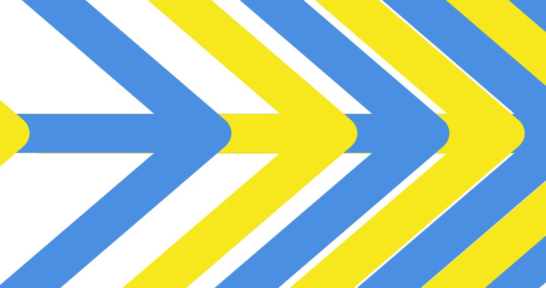 Blue and Yellow Arrows Symbolizing Movement in Crisis Concept