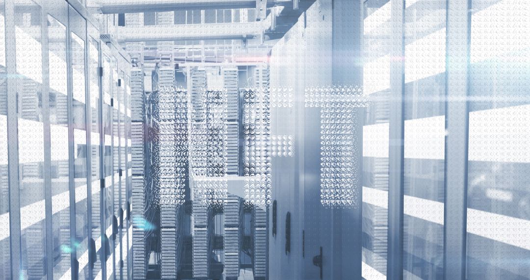 Digital NFT Concept in Modern Server Room