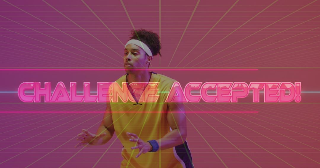 Energetic Basketball Player with Vibrant Digital Artwork