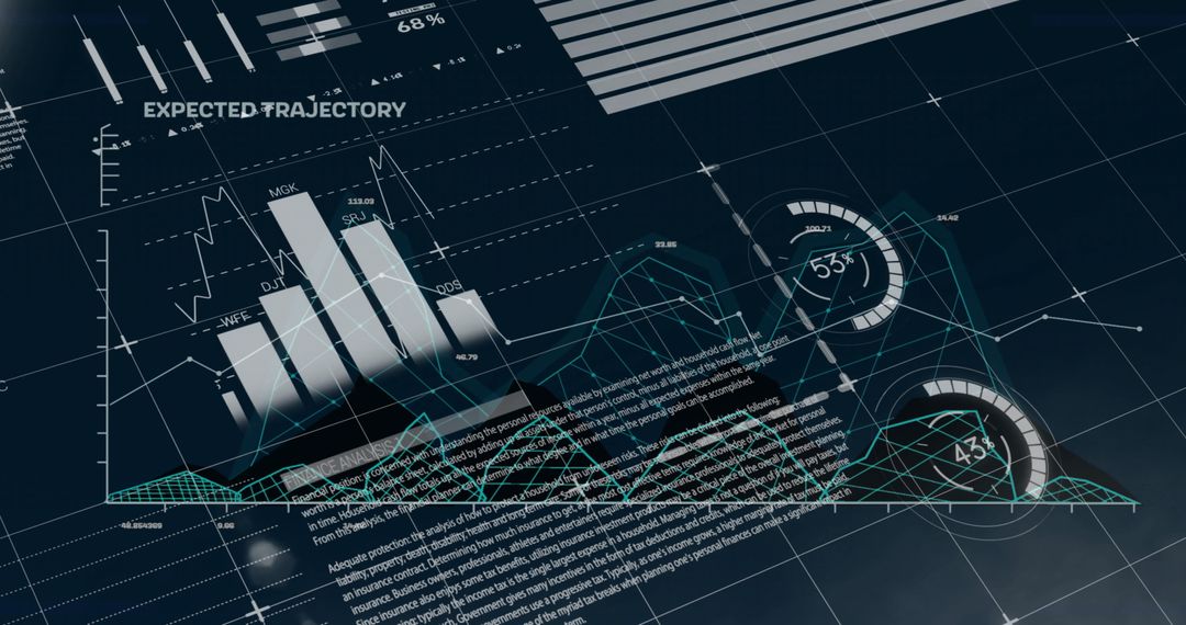 Data Processing and Digital Interface with Global Map Background