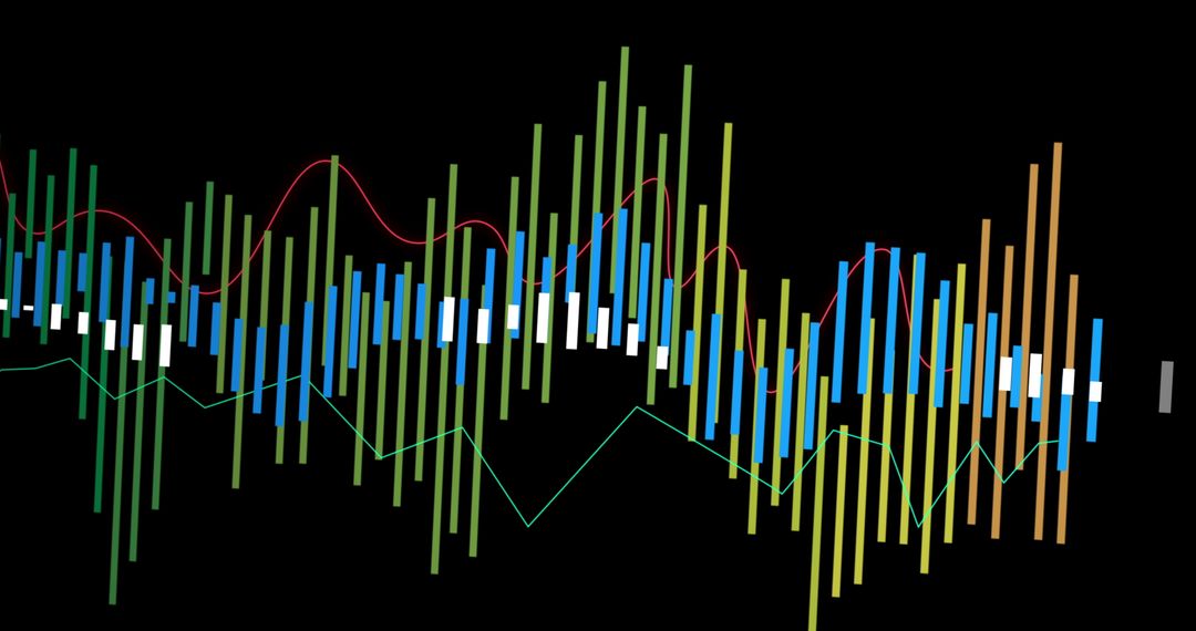 Financial Data Processing Visualization with Colorful Bar Charts