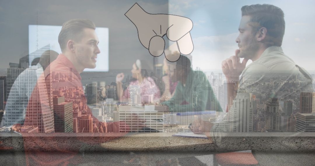 Business and Technology Concept Overlapping Cityscape