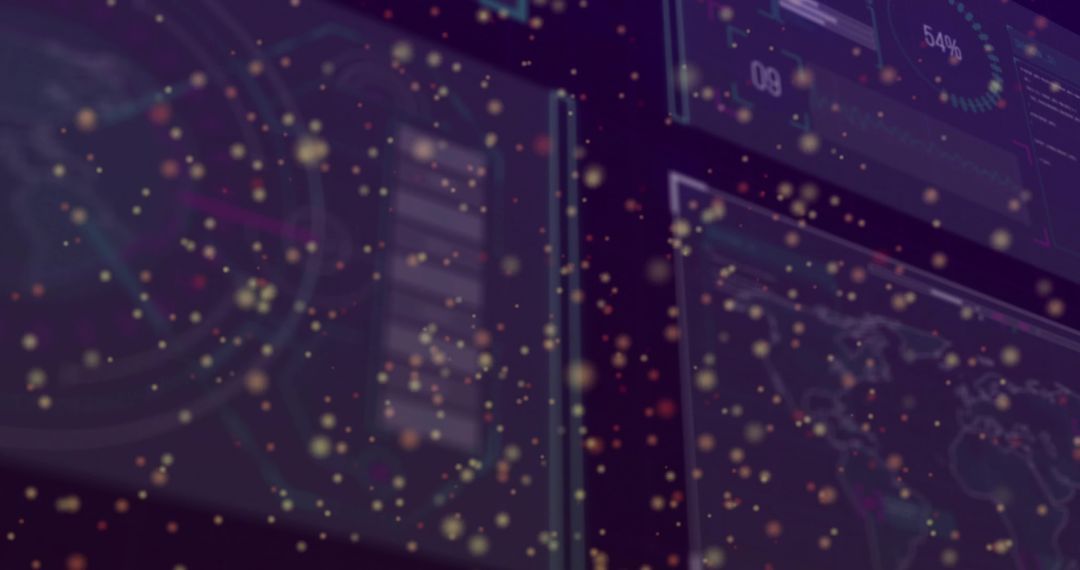 Abstract UI Panels with Bokeh Particle Overlay