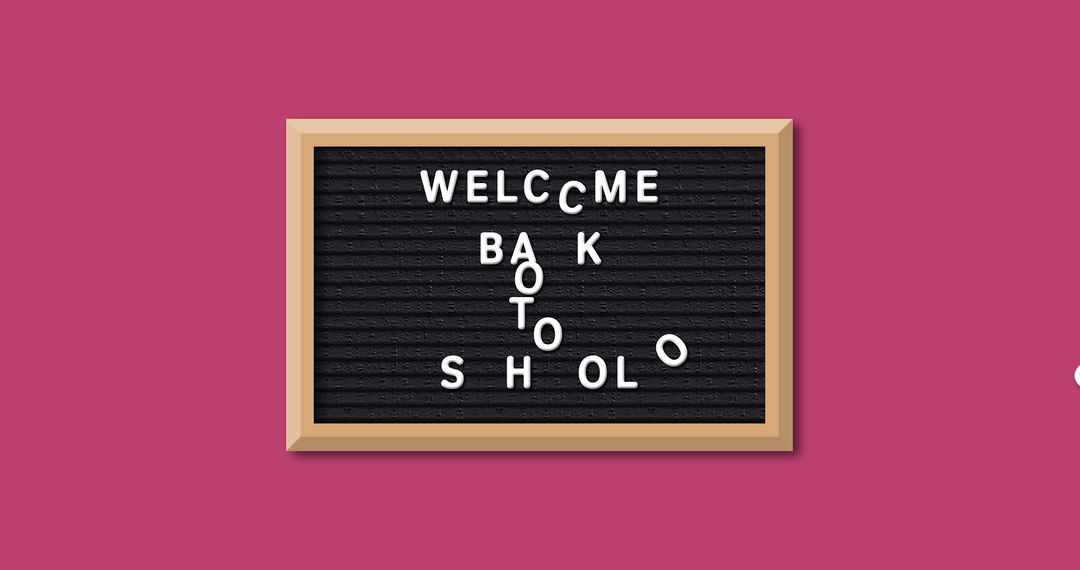 Welcome Back to School Creative Letterboard on Red Background - Free Images, Stock Photos and Pictures on Pikwizard.com