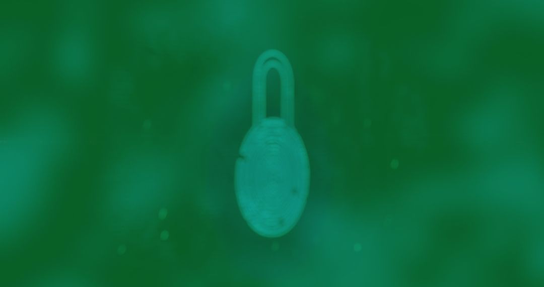 Digital Padlock Symbolizing Cybersecurity with Golden Confetti