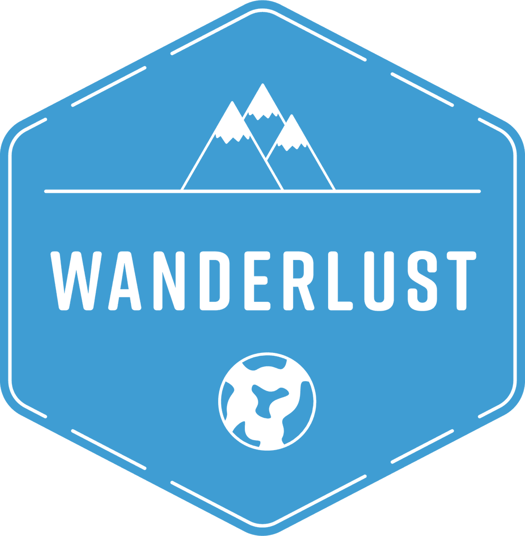 Wanderlust Badge on Transparent Background for Travel Enthusiasts