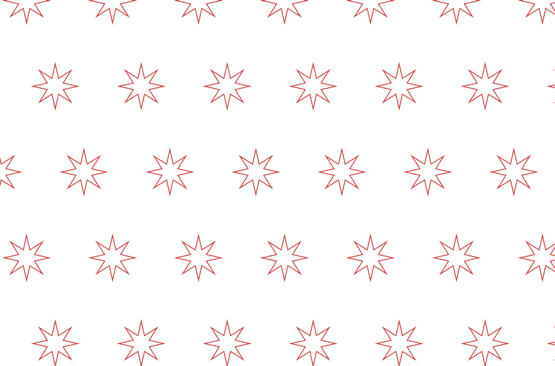 Red Star Pattern on Transparent Background Design Vector