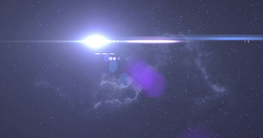 Mystical Light Trails in Night Sky