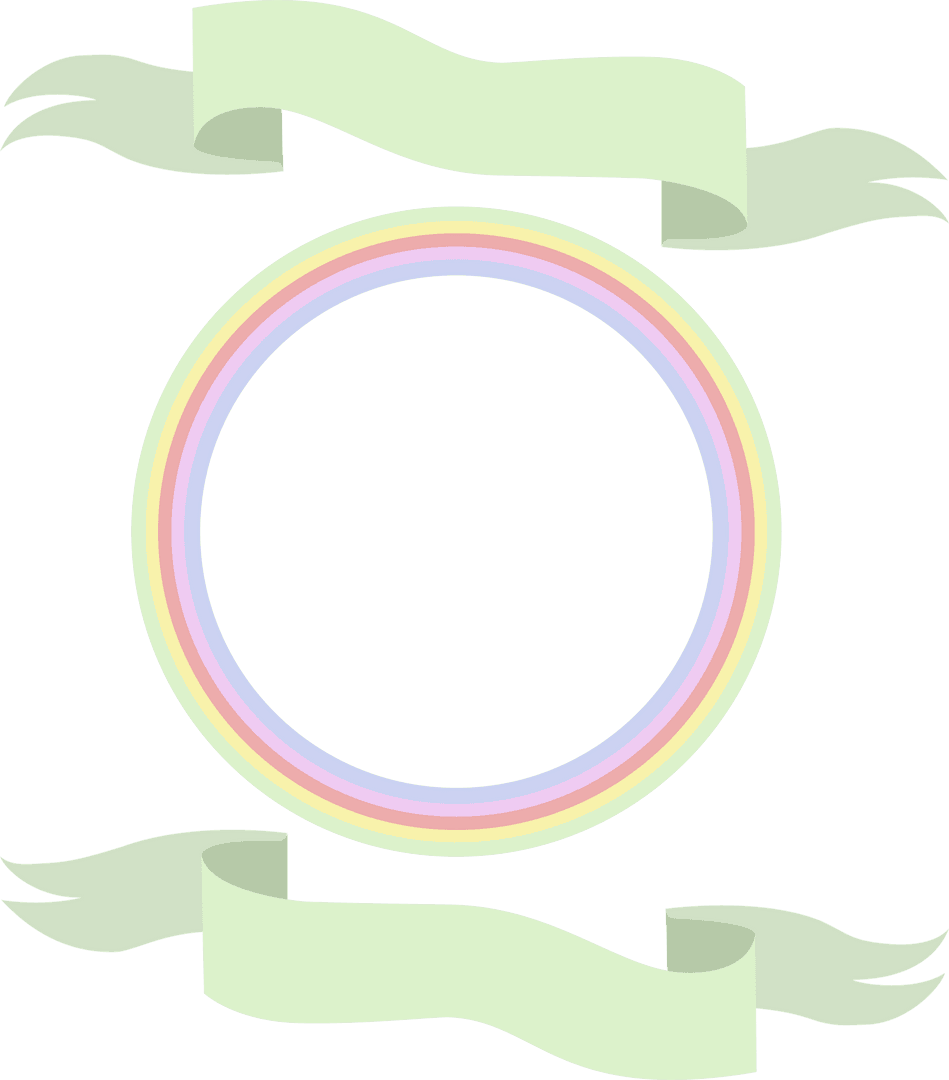 Transparent Vector Badge Icon with Colorful Circle and Ribbons