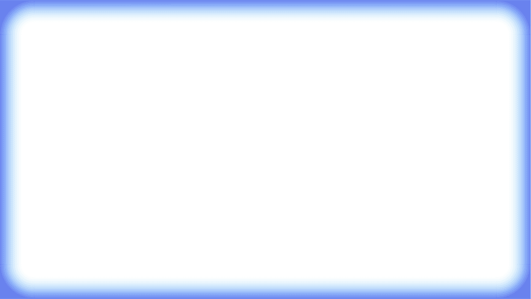 Glowing Neon Blue Rounded Rectangle on Transparent Background