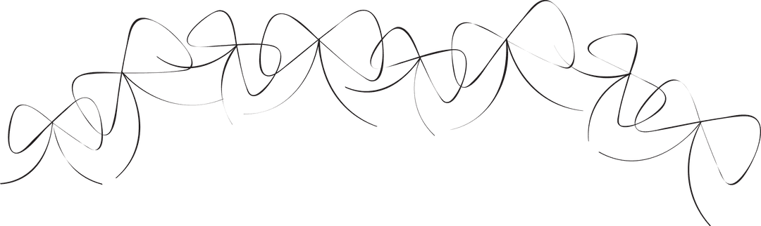 Abstract Black Swirl Pattern on Transparent Background