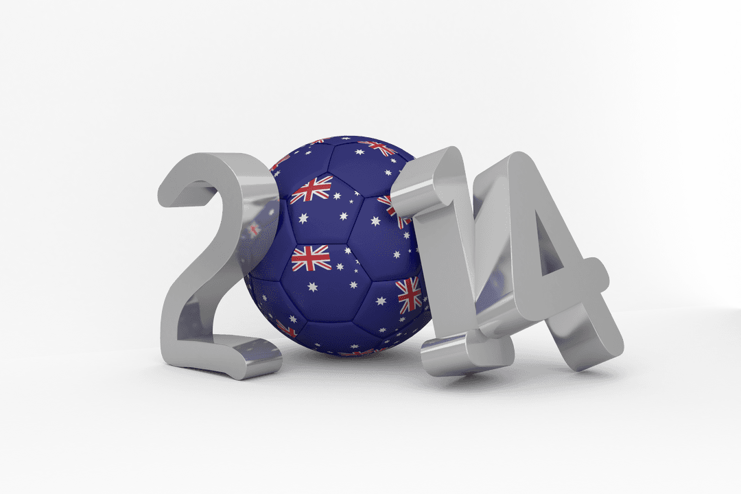 Transparent 2014 Illustration with British Flag Soccer Ball