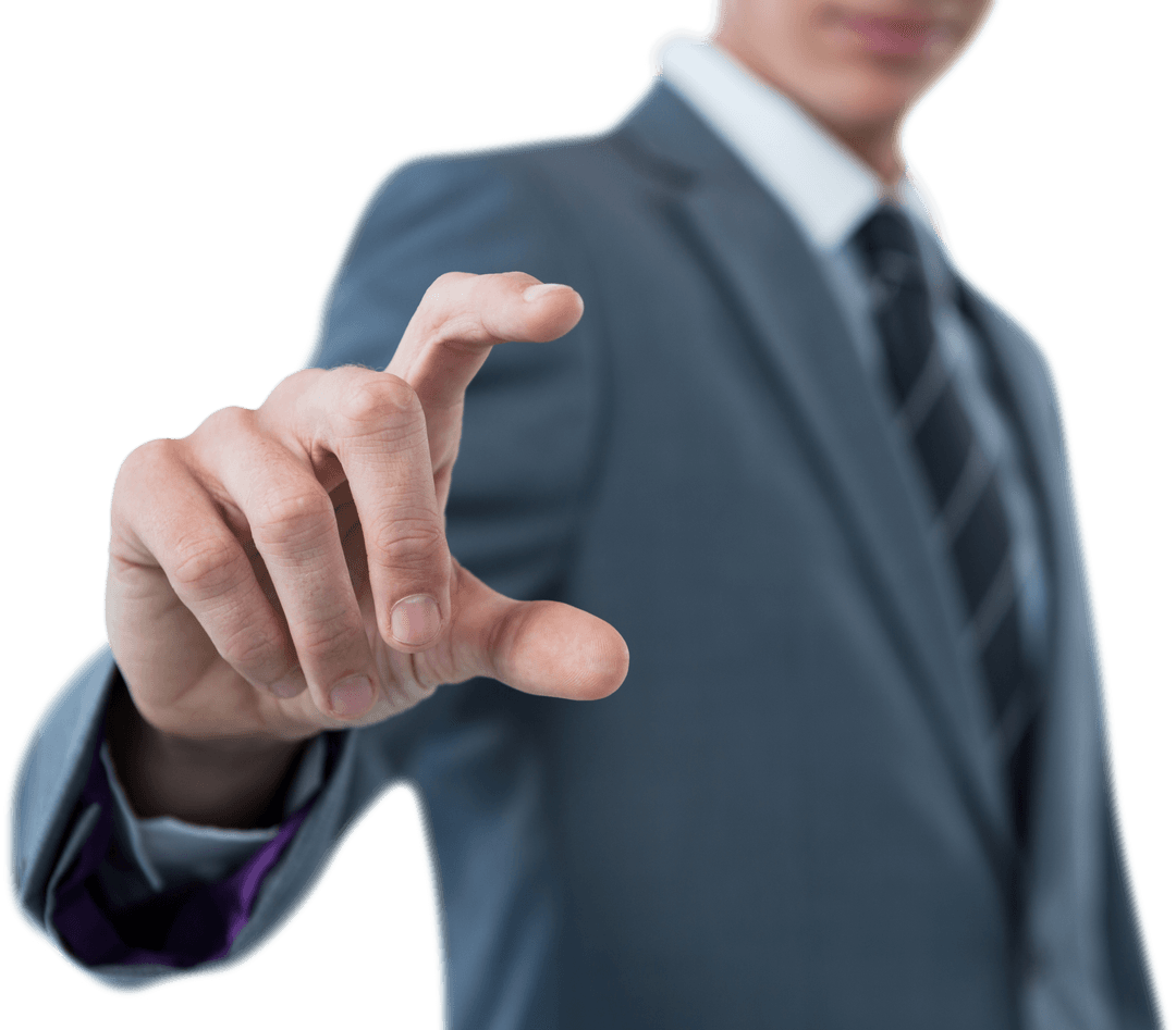 Businessman Hand Close-Up Transparency Focus