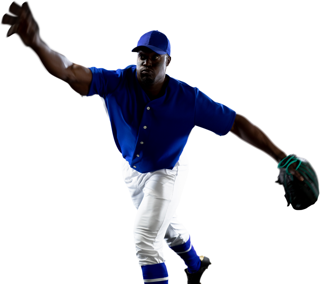 African American Male Baseball Player Pitching, Isolated on Transparent Background - Download Free Stock Images Pikwizard.com