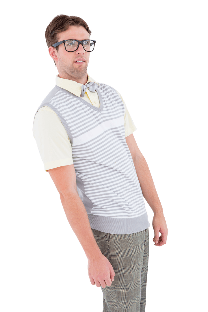 Playful Transparent Background Geek Hipster