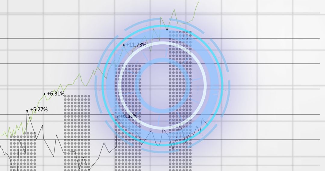 Digital Data Visualization with Circular Interface Elements