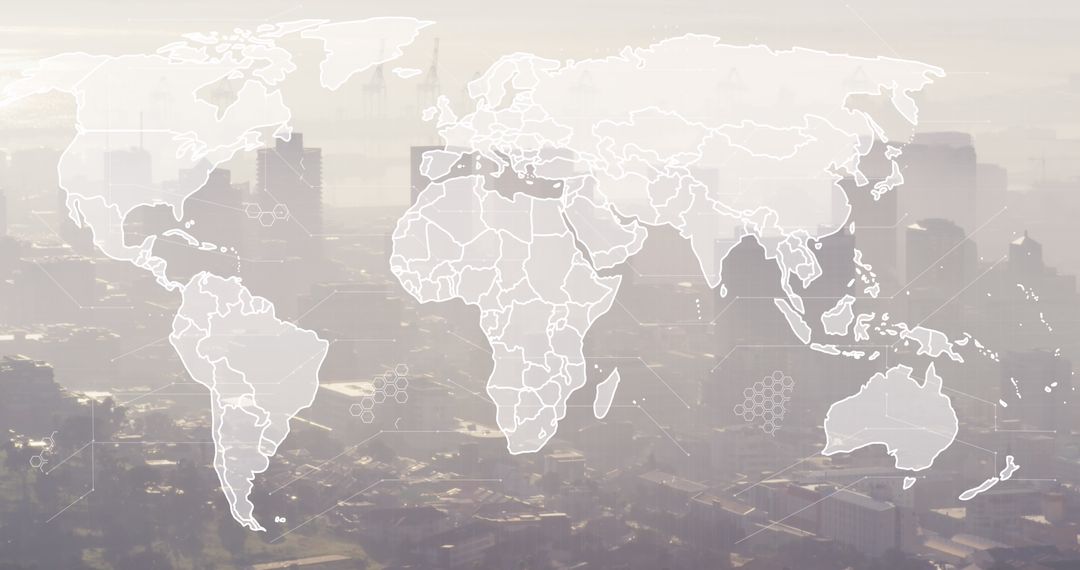 Global Pandemic Concept with World Map Overlay