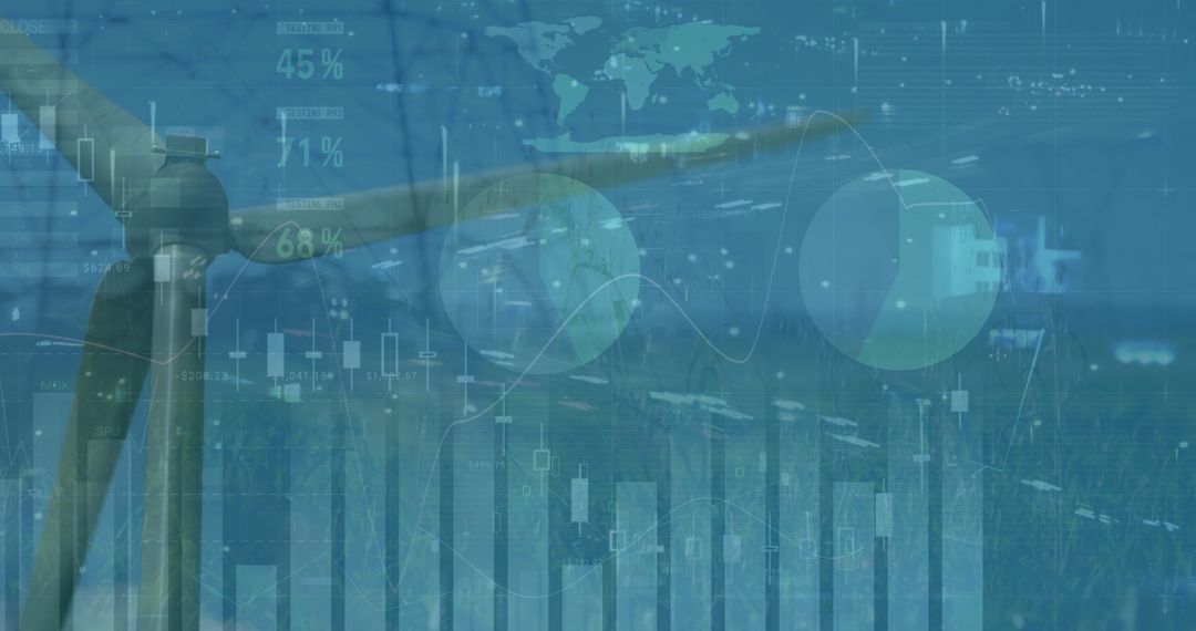 Digital Interface Overlapping Windmill Enhancing Global Connection Concepts