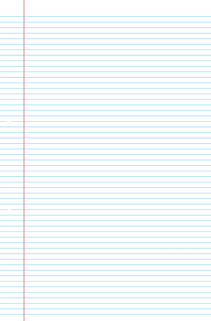 Blank Notebook Page Vector on Transparent Background