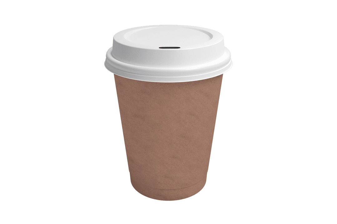 Coffee Cup on Transparent Background for Relaxation Concept