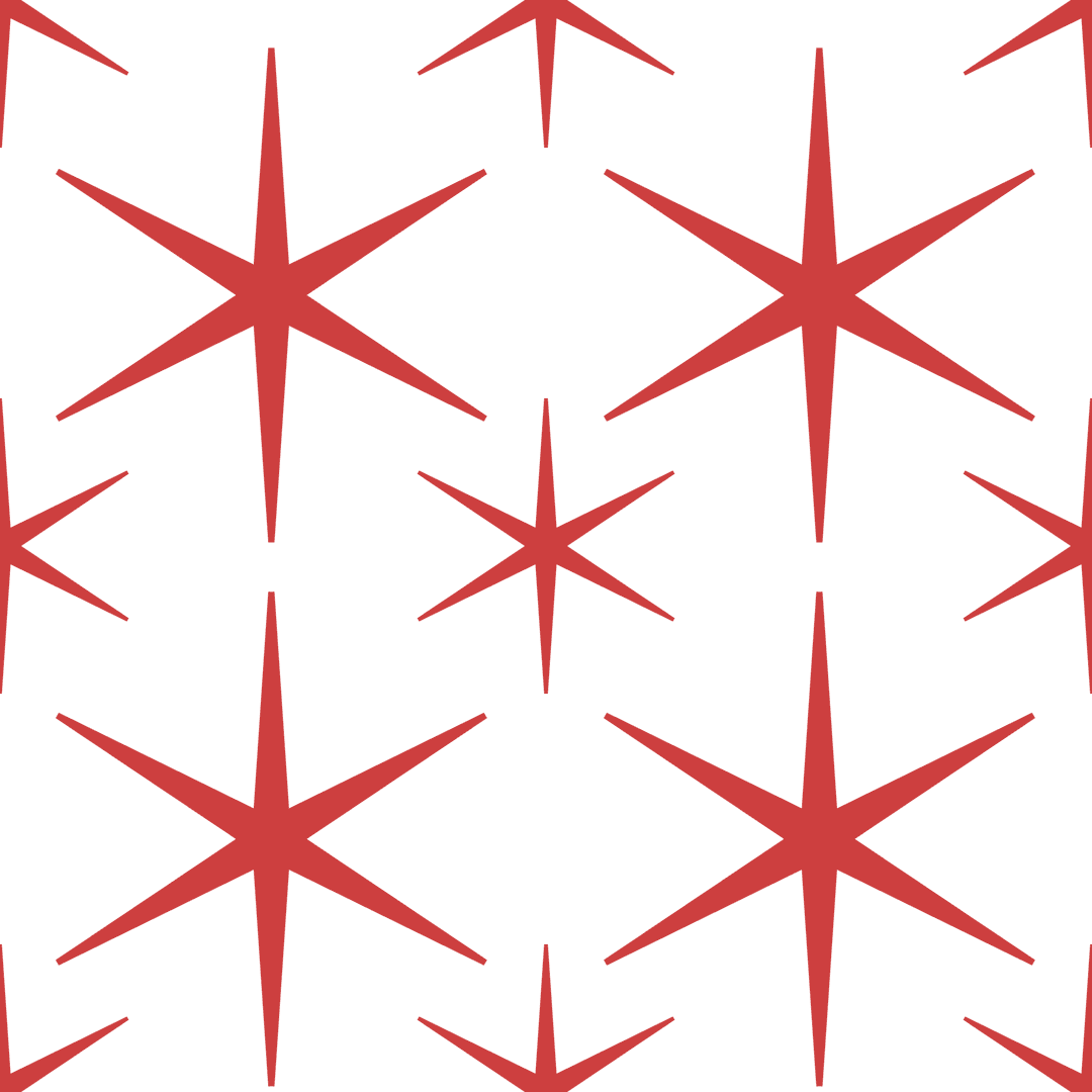 Red Stars Pattern on Transparent Background for Digital Designs