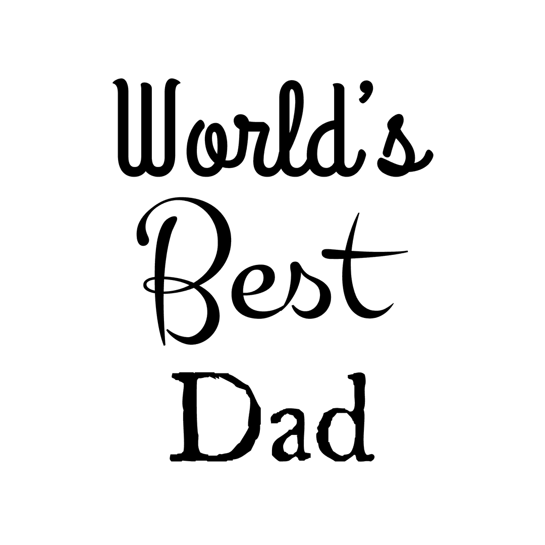 World's Best Dad Graphic on Transparent Background