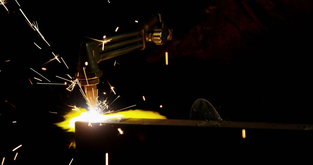 Close-up of Industrial Welding Process with Sparks - Free Images, Stock Photos and Pictures on Pikwizard.com