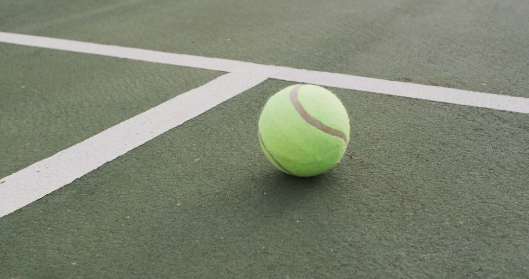 Close-Up of Tennis Ball on Court - Free Images, Stock Photos and Pictures on Pikwizard.com