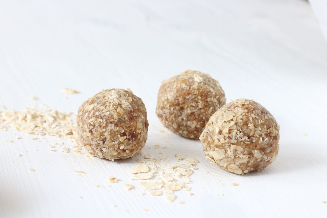 Three Homemade Energy Balls on White Background - Free Images, Stock Photos and Pictures on Pikwizard.com