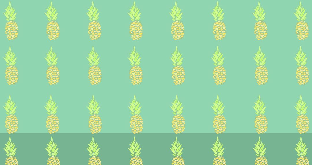 Pineapple Pattern on Teal Background