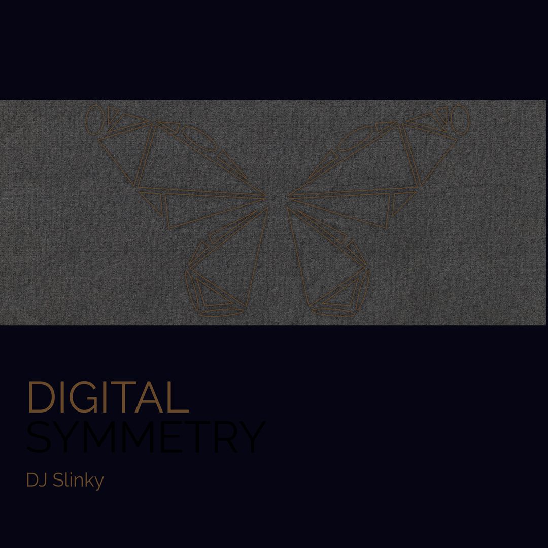 Modern Butterfly Symmetry on Music Design Background