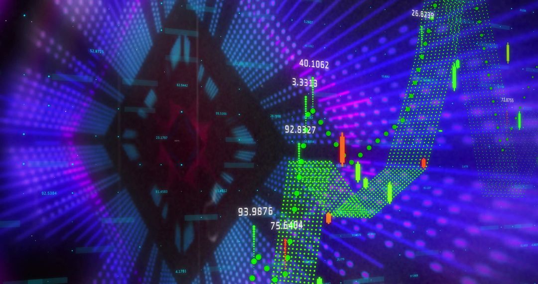 Futuristic Digital Stock Market Data Visualization
