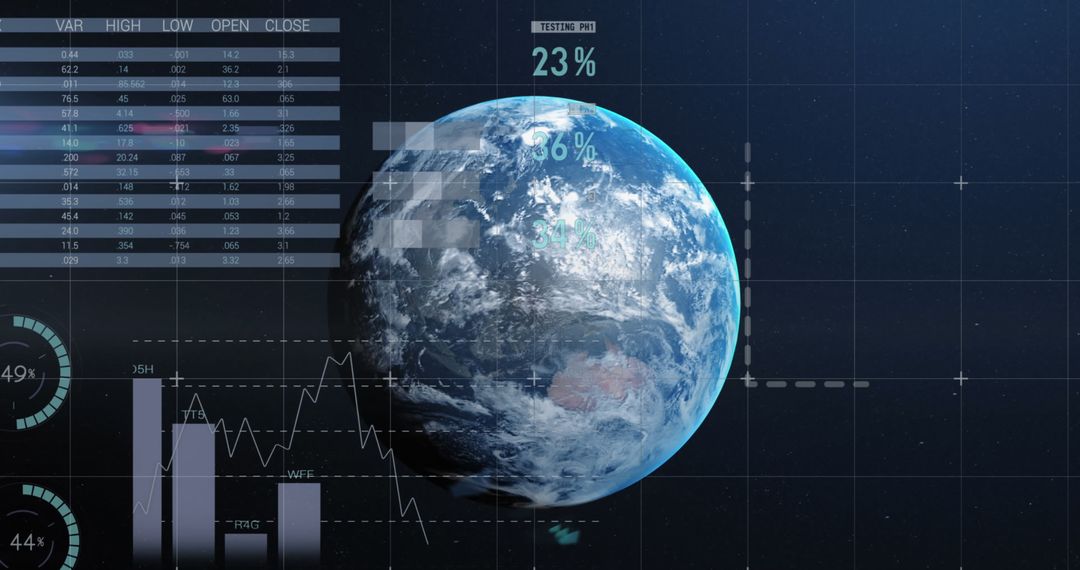 Global Financial Data Interface with Earth Visualization
