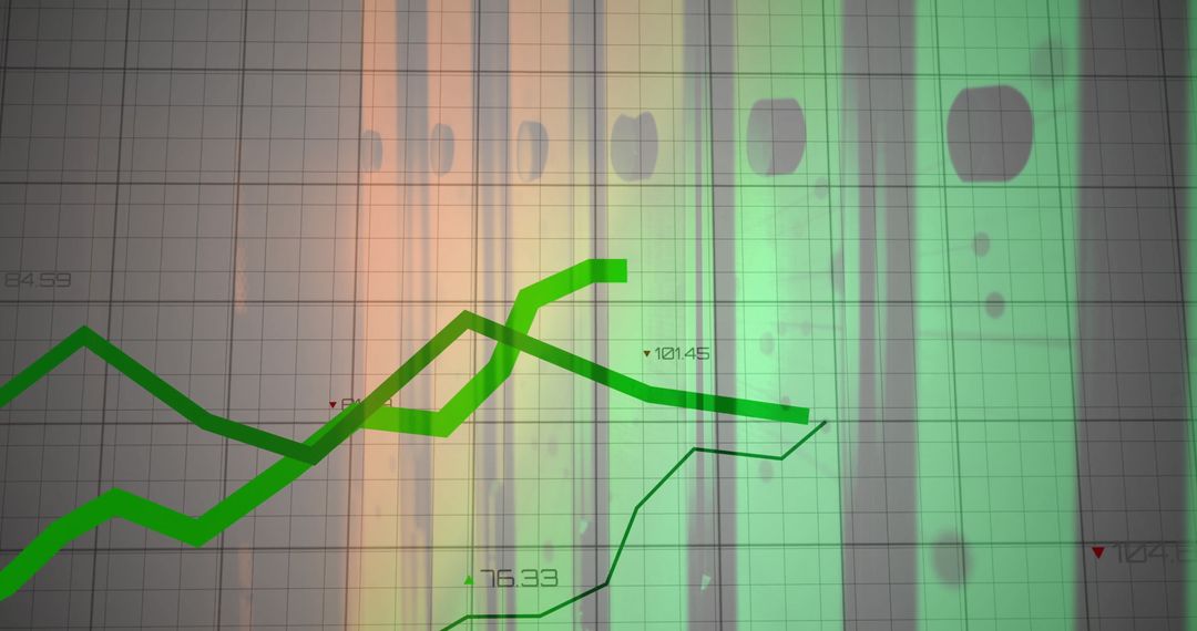 Futuristic Data Visualization with Overlapping Line Graphs