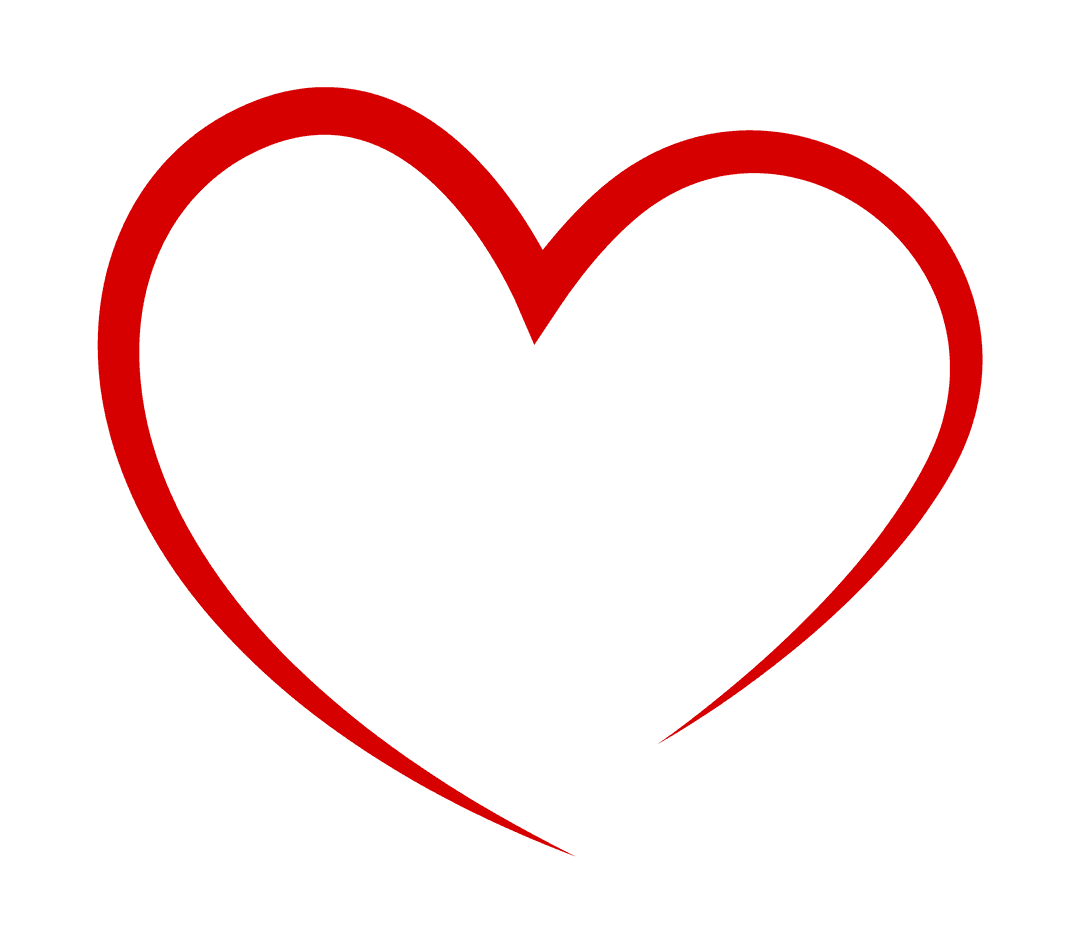 Transparent Red Heart Symbol for Love and Romance Applications