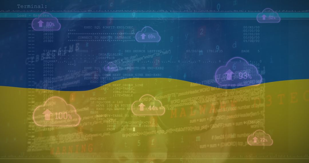 Hacker and Cyber Warfare in Ukraine Crisis Concept