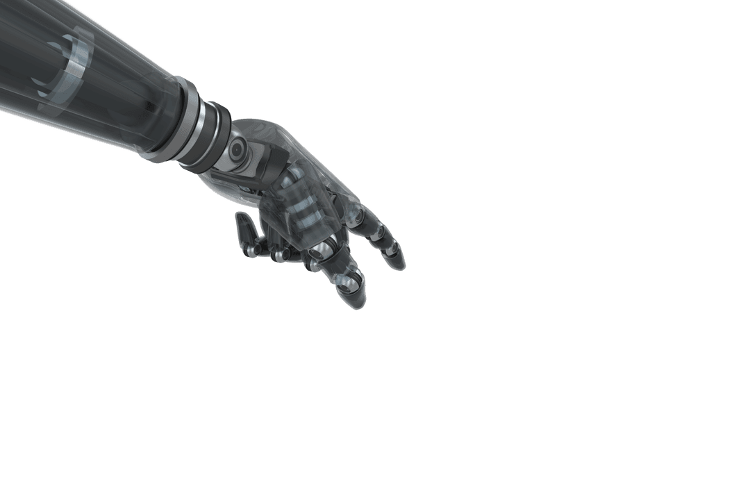 Transparent Robotic Arm Pointing Gesture in Cyber Environment - Download Free Stock Images Pikwizard.com
