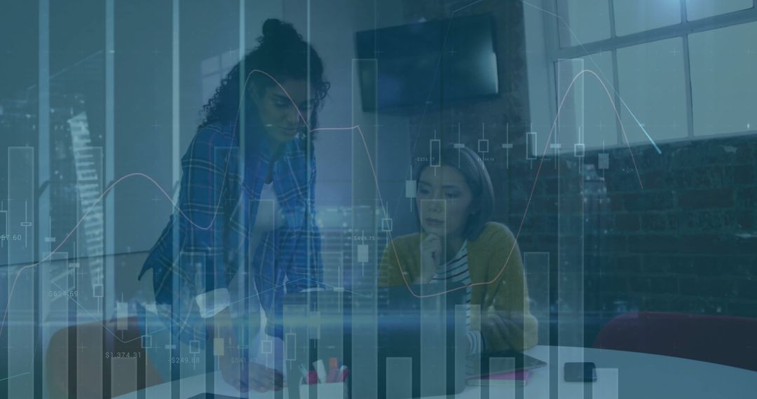 Business Team Collaborating and Analyzing Data at Loft Office