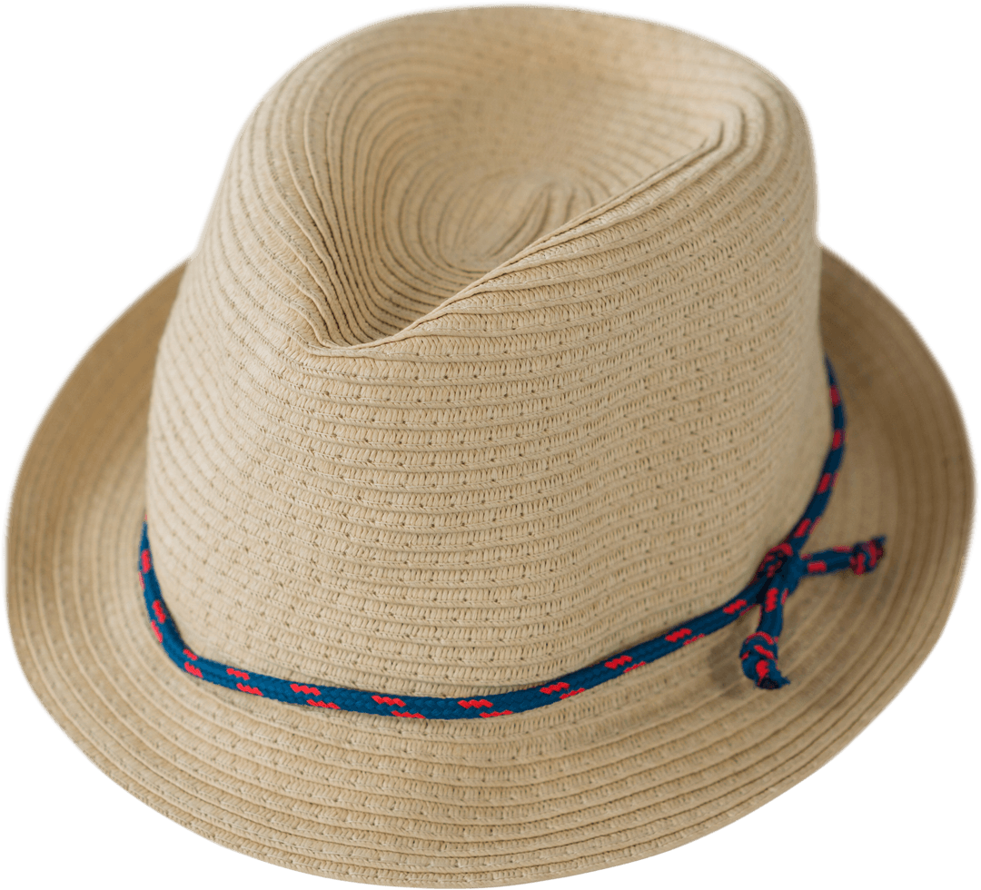 Transparent Fedora Sun Hat Isolated on White