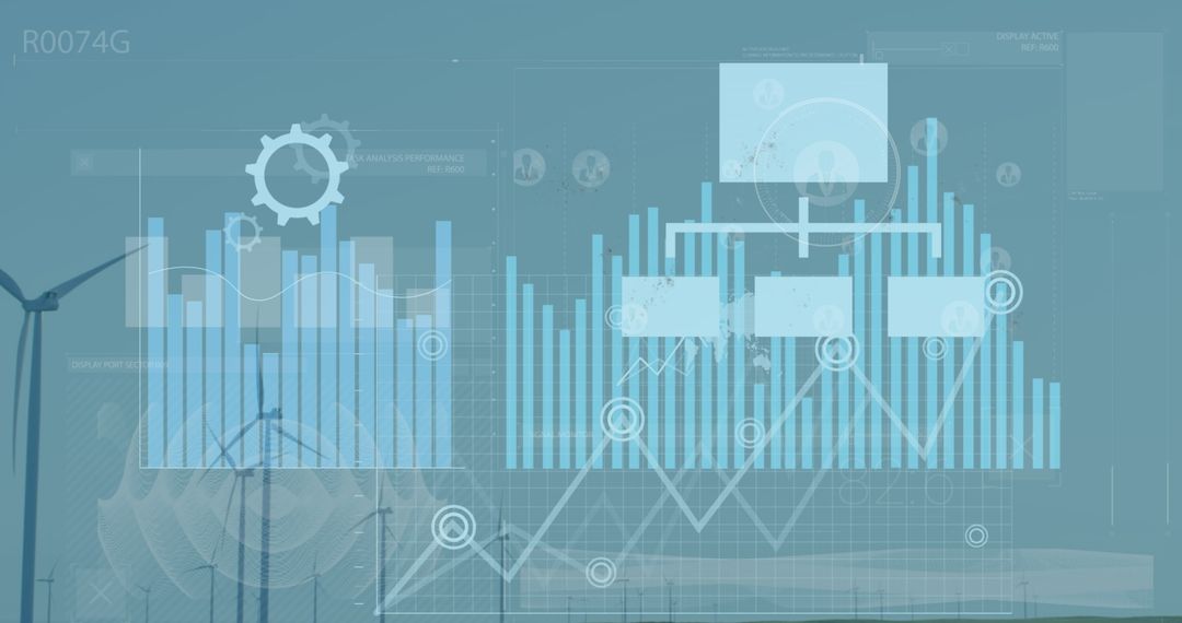 Eco Innovation: Digital Graphs Over Wind Turbines