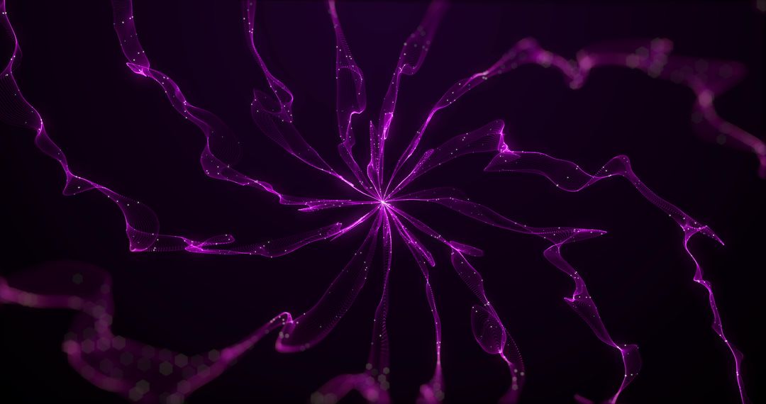 Abstract Purple Light Trails in Hypnotic Motion