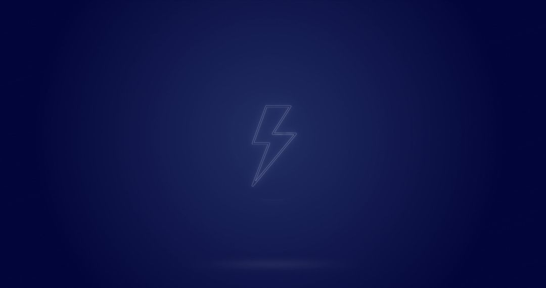 Digital Lightning Bolt on Dark Blue Background