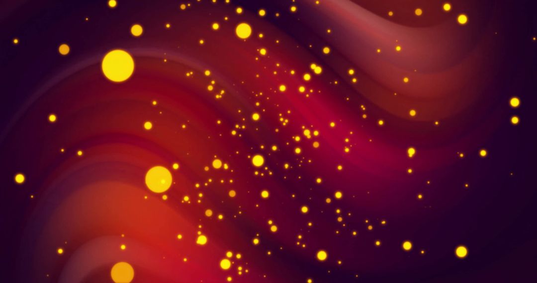 Abstract Yellow Light Spots on Red and Black Spectrum