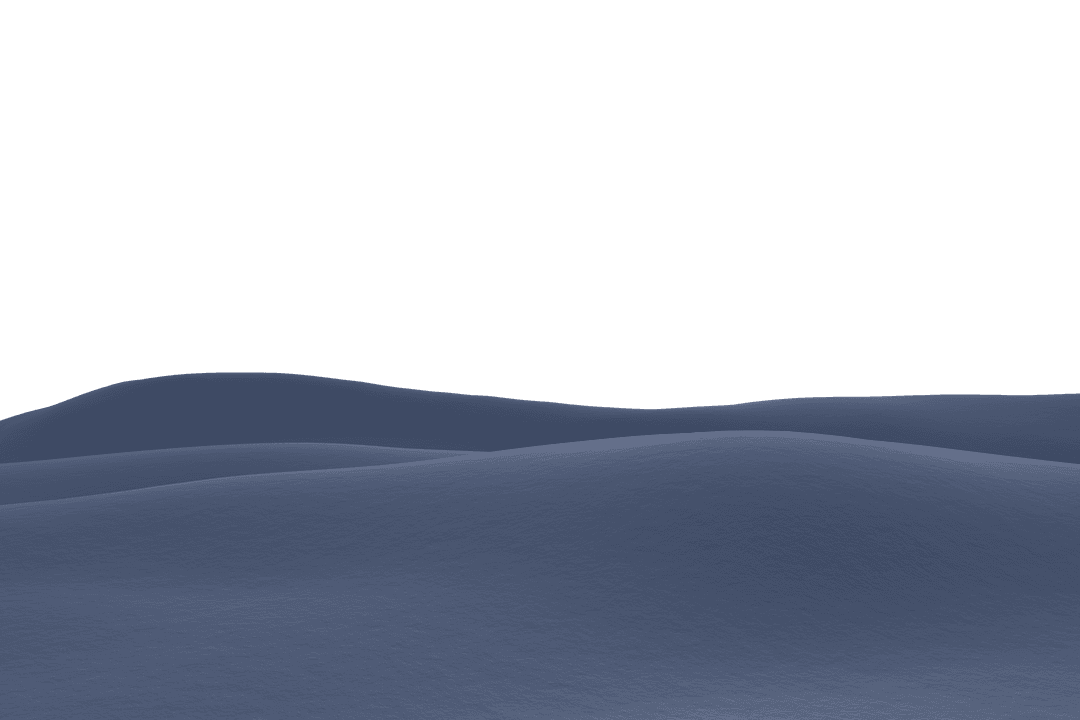 Snowy Field at Night on Transparent Background