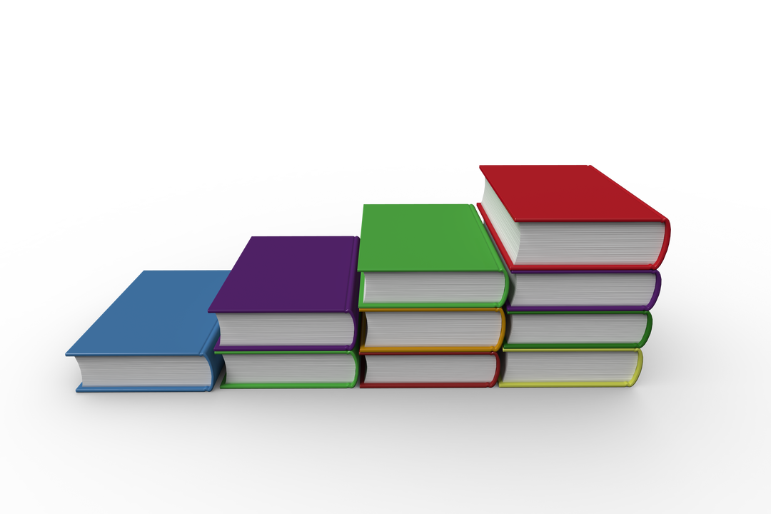 Stacks of Colorful Books on Transparent Background for Reading Concepts - Download Free Stock Images Pikwizard.com