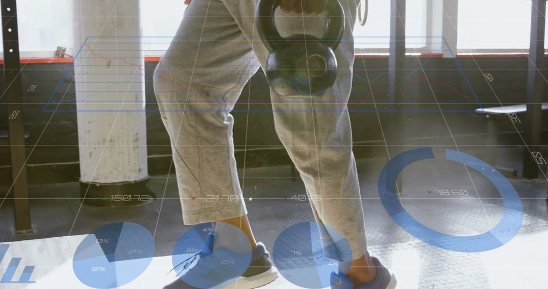 Data and Fitness Analytics Concept in Modern Gym