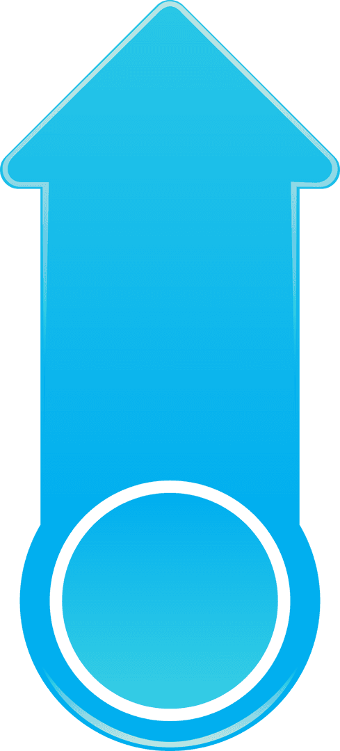 Blue Transparent Upward Arrow with Circular Base Symbolizing Progress - Download Free Stock Images Pikwizard.com