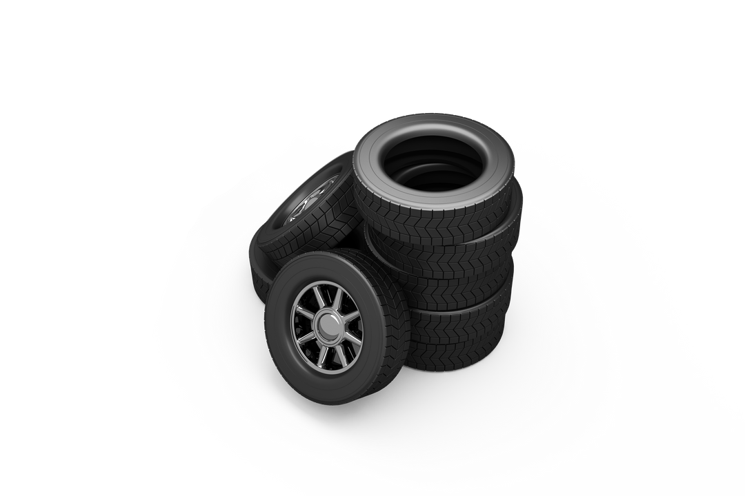 High Angle View of Stack of Transparent Tires on White Background - Download Free Stock Images Pikwizard.com